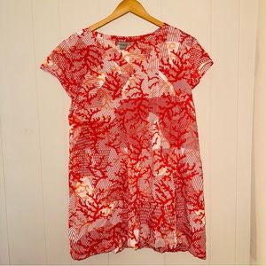 Peppermint Bay coral print cover up